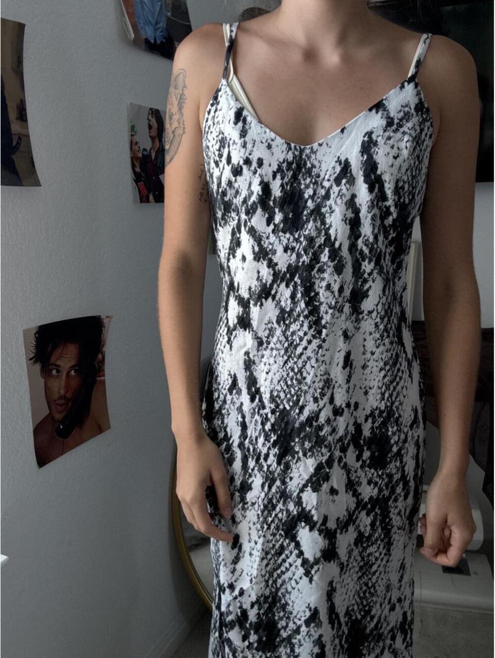 B Darlin Women's White and Black Dress